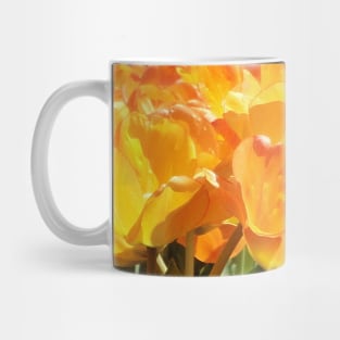 Close-up Orange and Yellow Tulips Mug